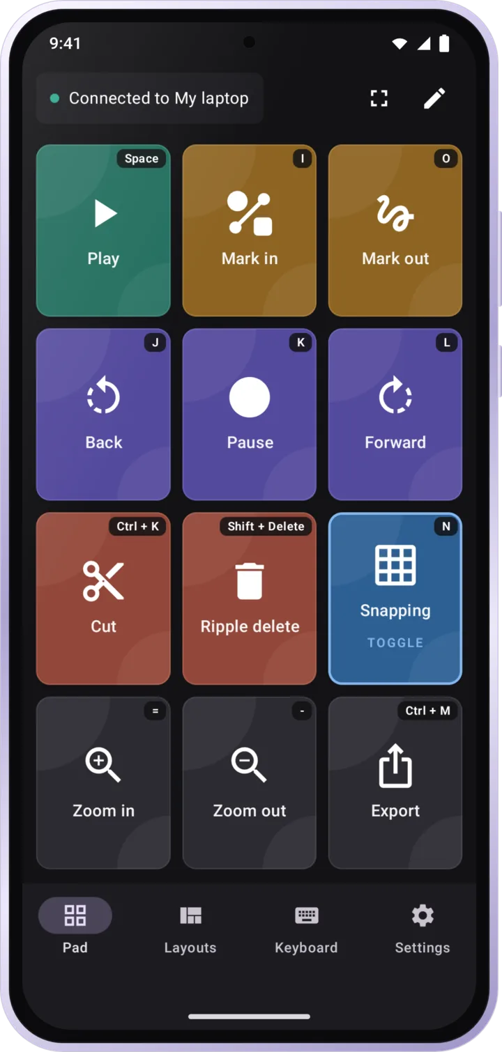 ZexDeck connected to a laptop